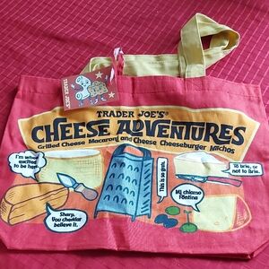 New Trader Joe's Red and Yellow Cheese Adventures Tote Bag